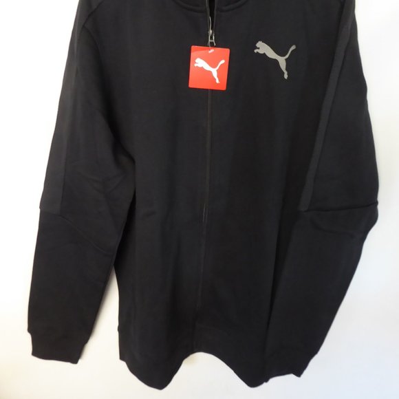 PUMA BRAND MENS BLACK LONG SLEEVE TRACK JACKET WITH FULL ZIPPER (L) NEW WITH TAG - Picture 10 of 11